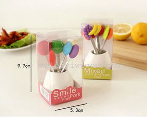 可愛笑臉水果叉子 為甜品時光增添趣味與便捷